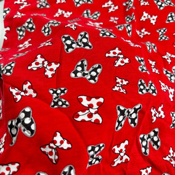Disney Minnie Mouse Bows Blouse Top Open Back Bowknot Knit Shirt Polka Dot - Picture 8 of 10